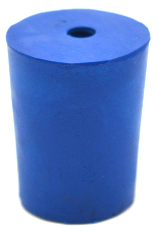 氯丁橡胶塞子，1孔-蓝色-尺寸:底部19mm，顶部22mm，长度28mm -一包10个
