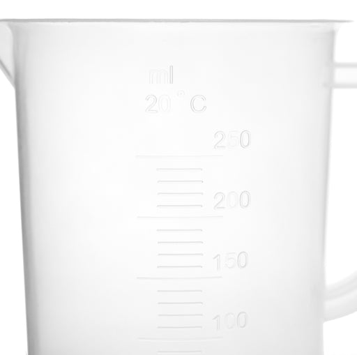 TPX Measuring Jug with Spout and Handle, Short Form, 250 ml, 25 ml Gra —  Eisco Industrial