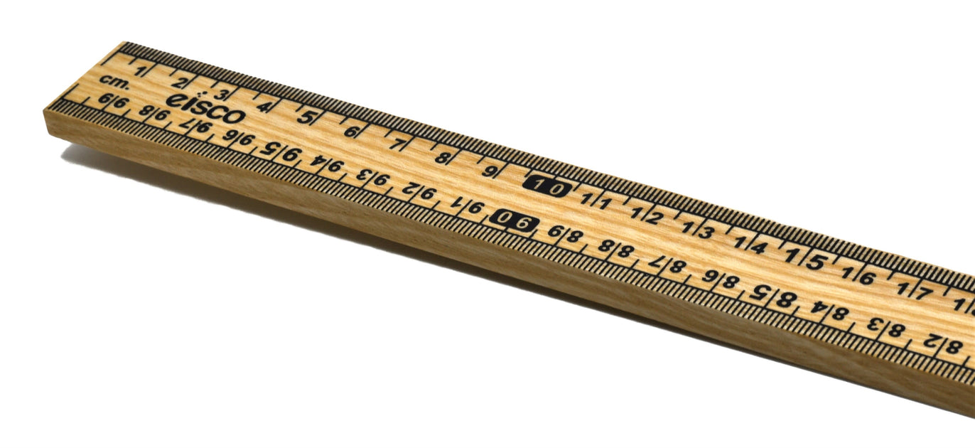 Meter Stick, One Meter Hardwood Graduated Edges Horizontal Readi