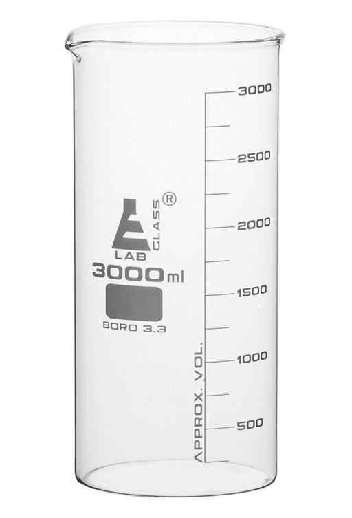 烧杯，3000ml -高规格-分级-硼硅酸盐玻璃