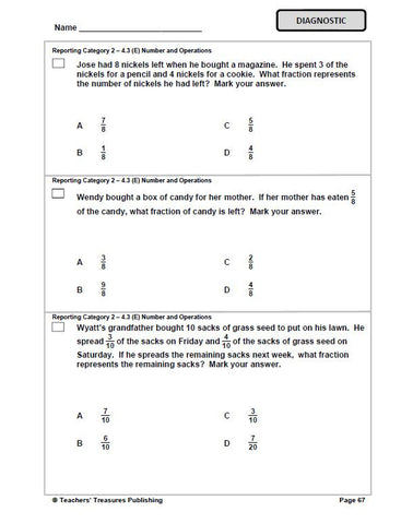 Free Printable 3rd Grade Staar Practice Tests Math And