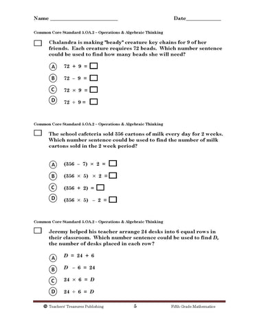 5th Grade Common Core | Teachers' Treasures
