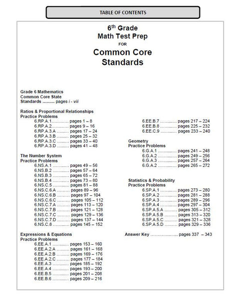 6th Grade Georgia Common Core Math - TeachersTreasures.com ...