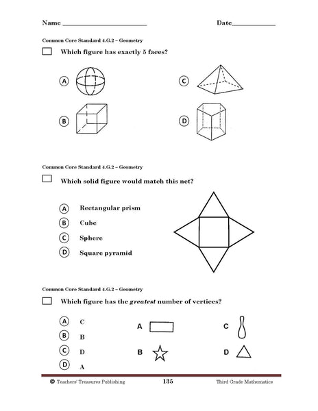 4th Grade New York Common Core Math - TeachersTreasures.com | Teachers ...