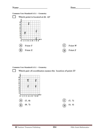 5th Grade North Carolina Common Core Math - TeachersTreasures.com ...