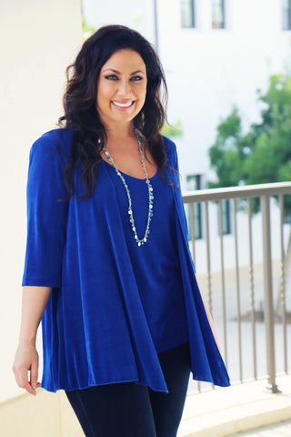 Royal Blue Swing Cardigan