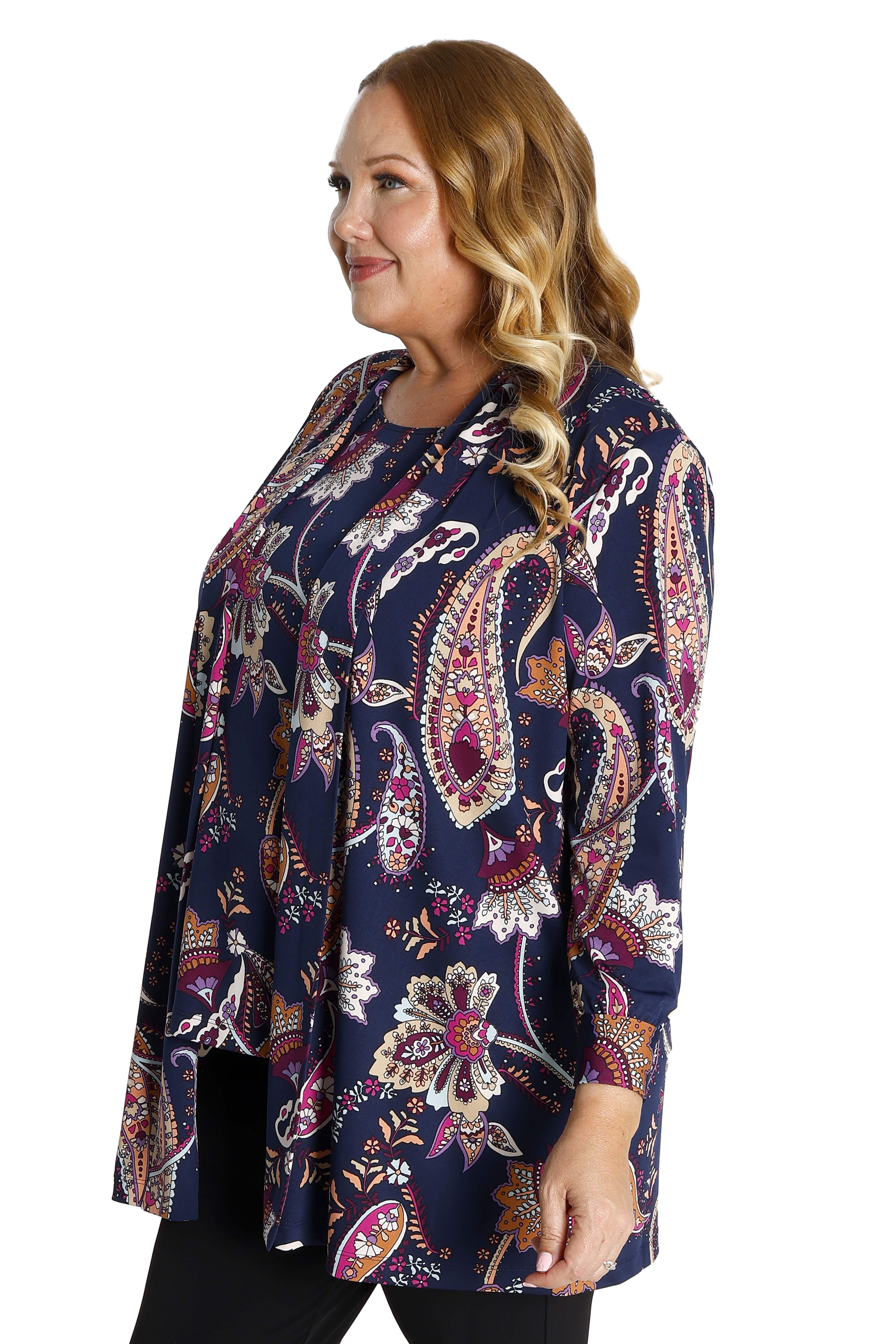 Vikki Vi Jersey Morocco Long Kimono Jacket