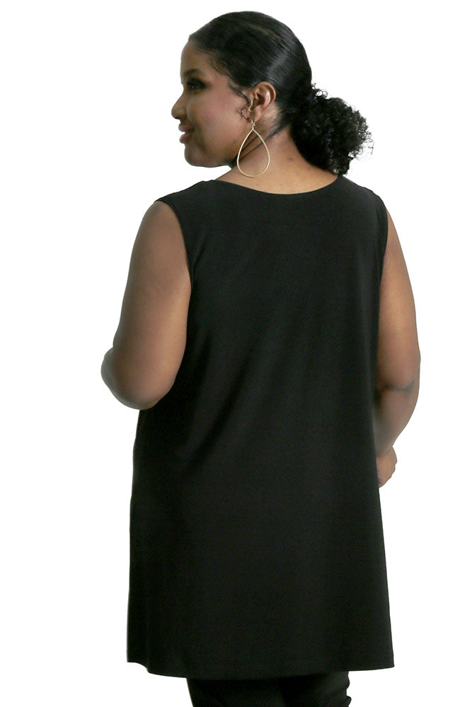 Vikki Vi Jersey Black Maxi Tunic Tank