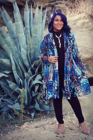 plus size print duster