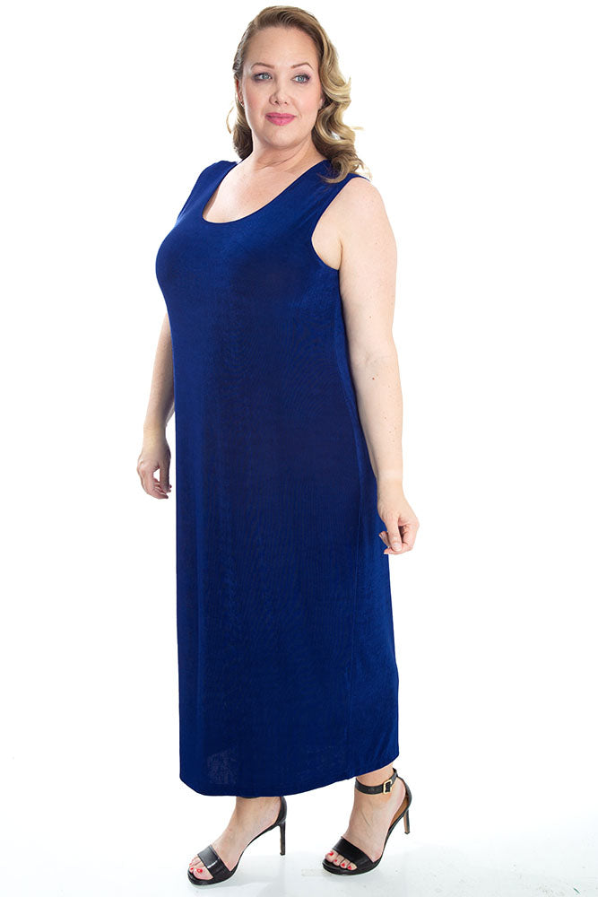 Vikki Vi Classic Royal Blue Maxi Tank Dress