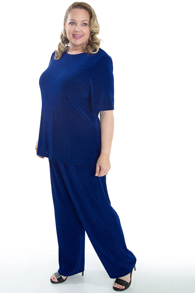 Vikki Vi Classic Royal Blue Short Sleeve Tunic