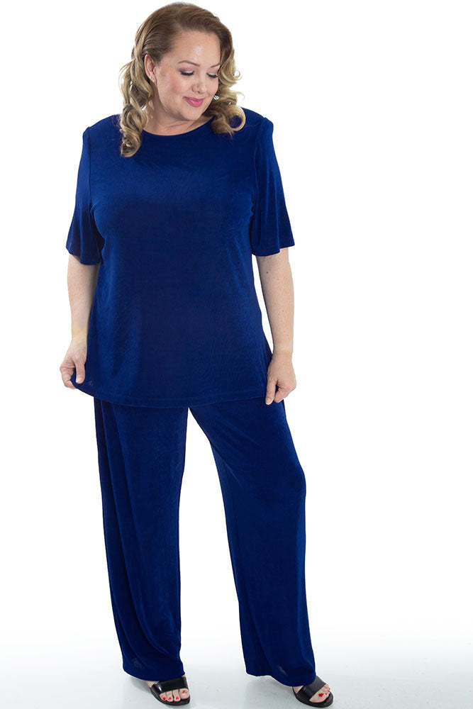 Vikki Vi Classic Royal Blue Short Sleeve Tunic