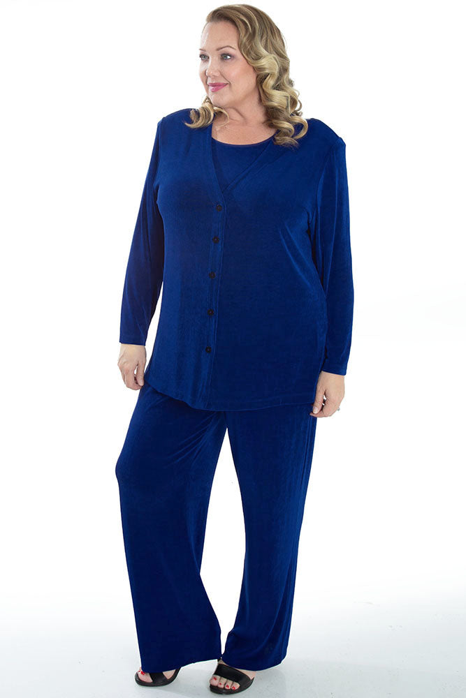 Vikki Vi Classic Royal Blue Pull on Pant