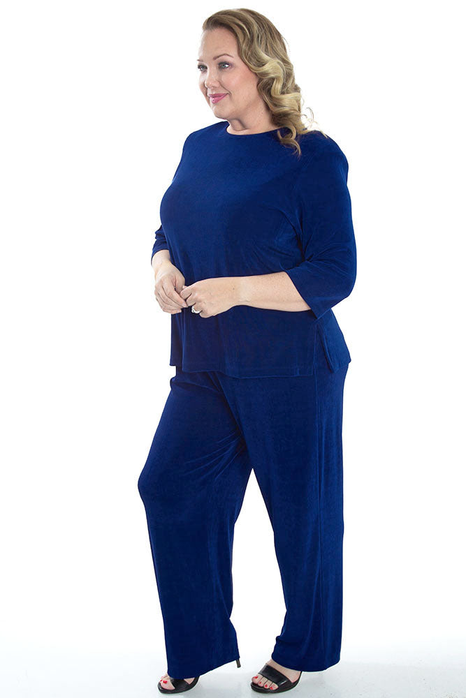 Vikki Vi Classic Royal Blue 3/4 Sleeve Top