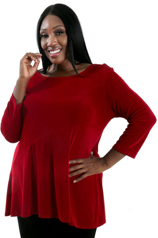 woman wearing red tunic