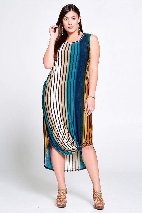 sugar plum striped maxi dress