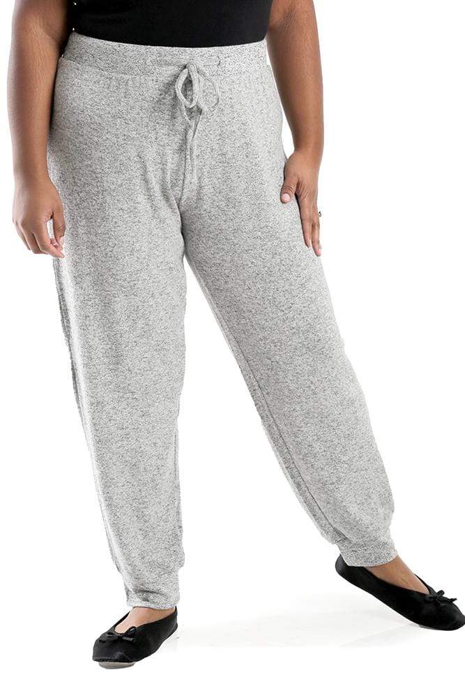 La Cera Comfort Collection Heather Gray Jogger