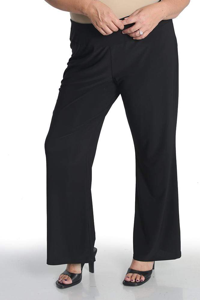 Vikki Vi Jersey Black Bootcut Extra Petite Pull-On Pant