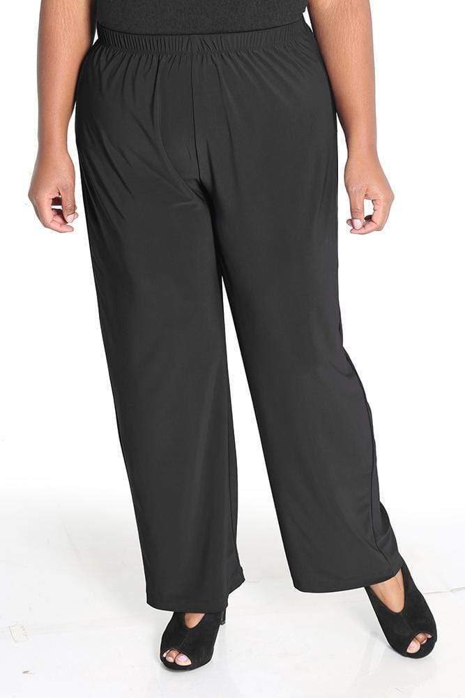 Vikki Vi Jersey Black Petite Pull-On Pant