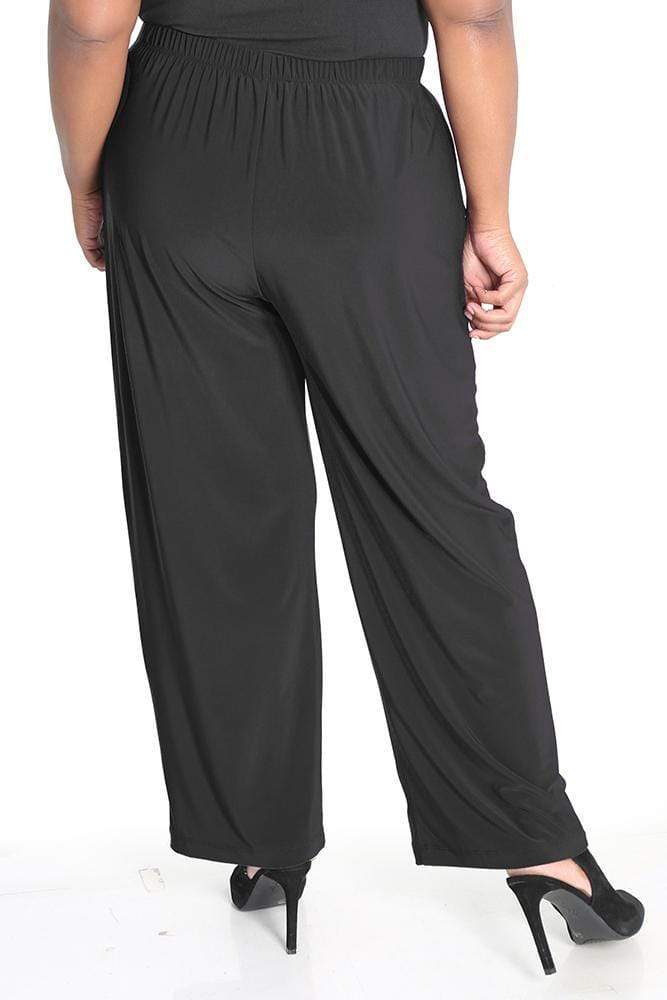 Vikki Vi Jersey Black Petite Pull-On Pant