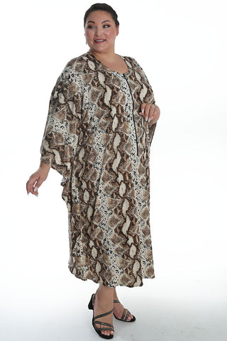 animal print caftan