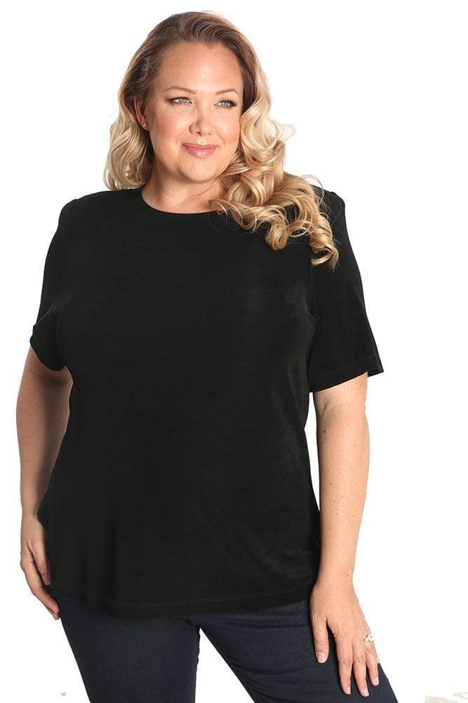 Vikki Vi Classic Black Short Sleeve Tunic