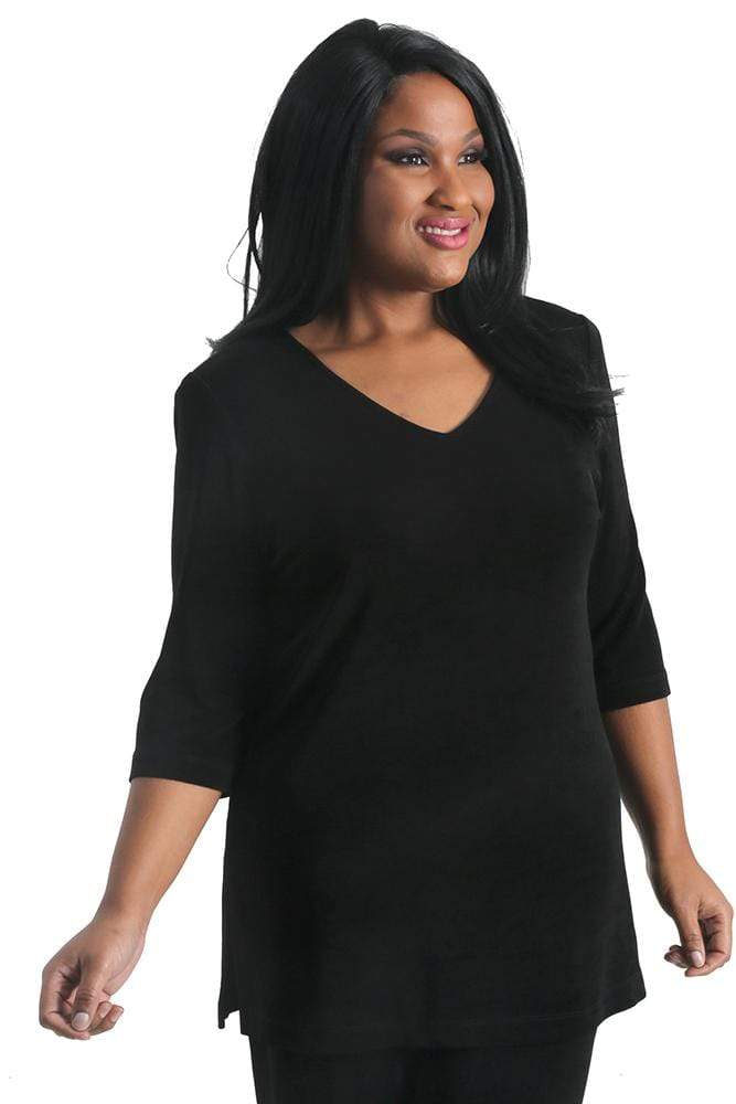 black tunic top plus size OFF 77%