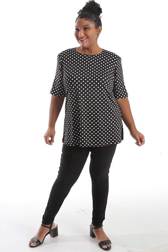 Vikki Vi Jersey Polka Dot Short Sleeve Tunic