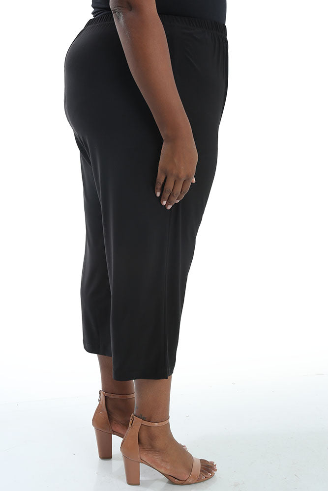 Vikki Vi Jersey Black Crop Pant