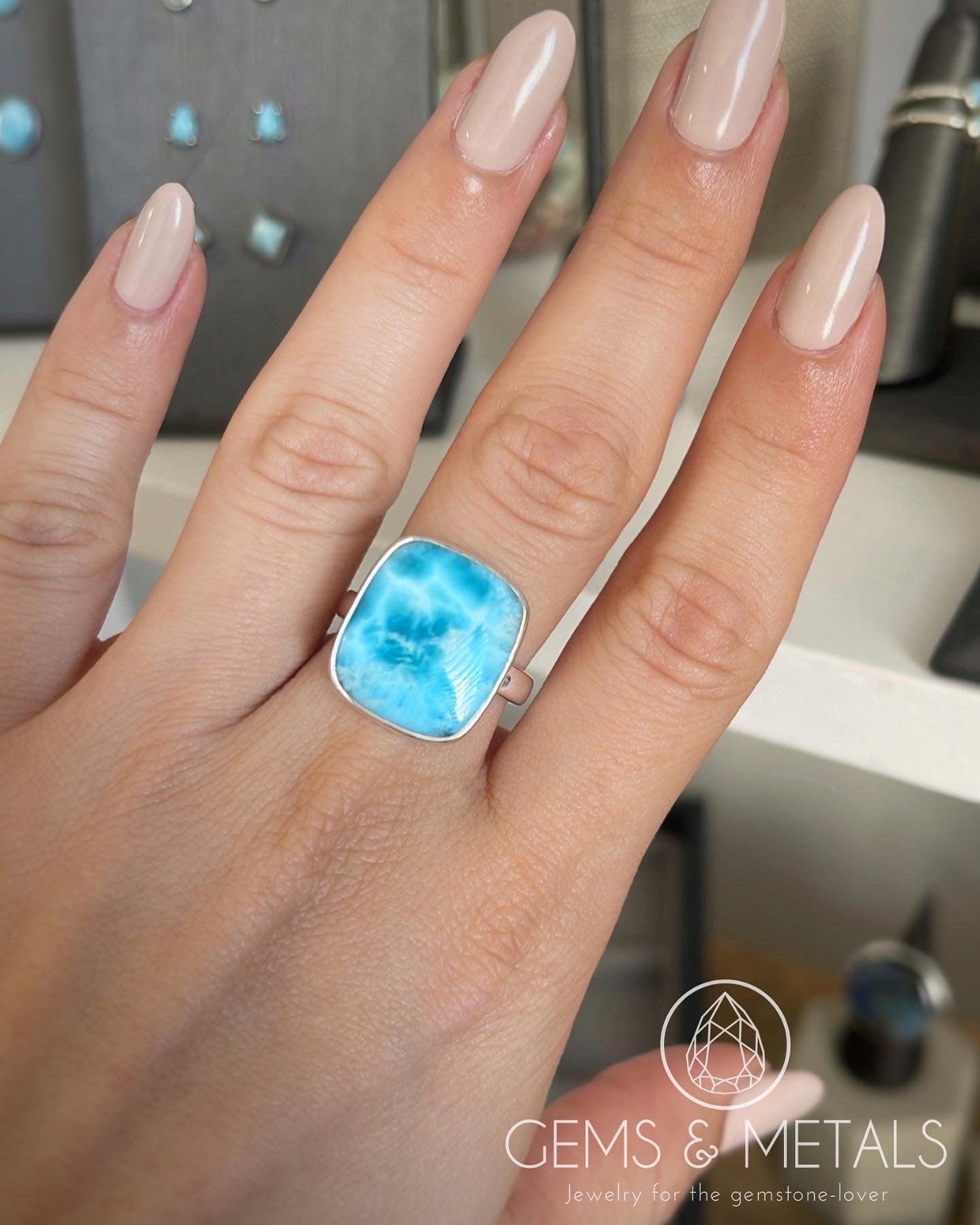 Larimar Ring | Adj. Size
