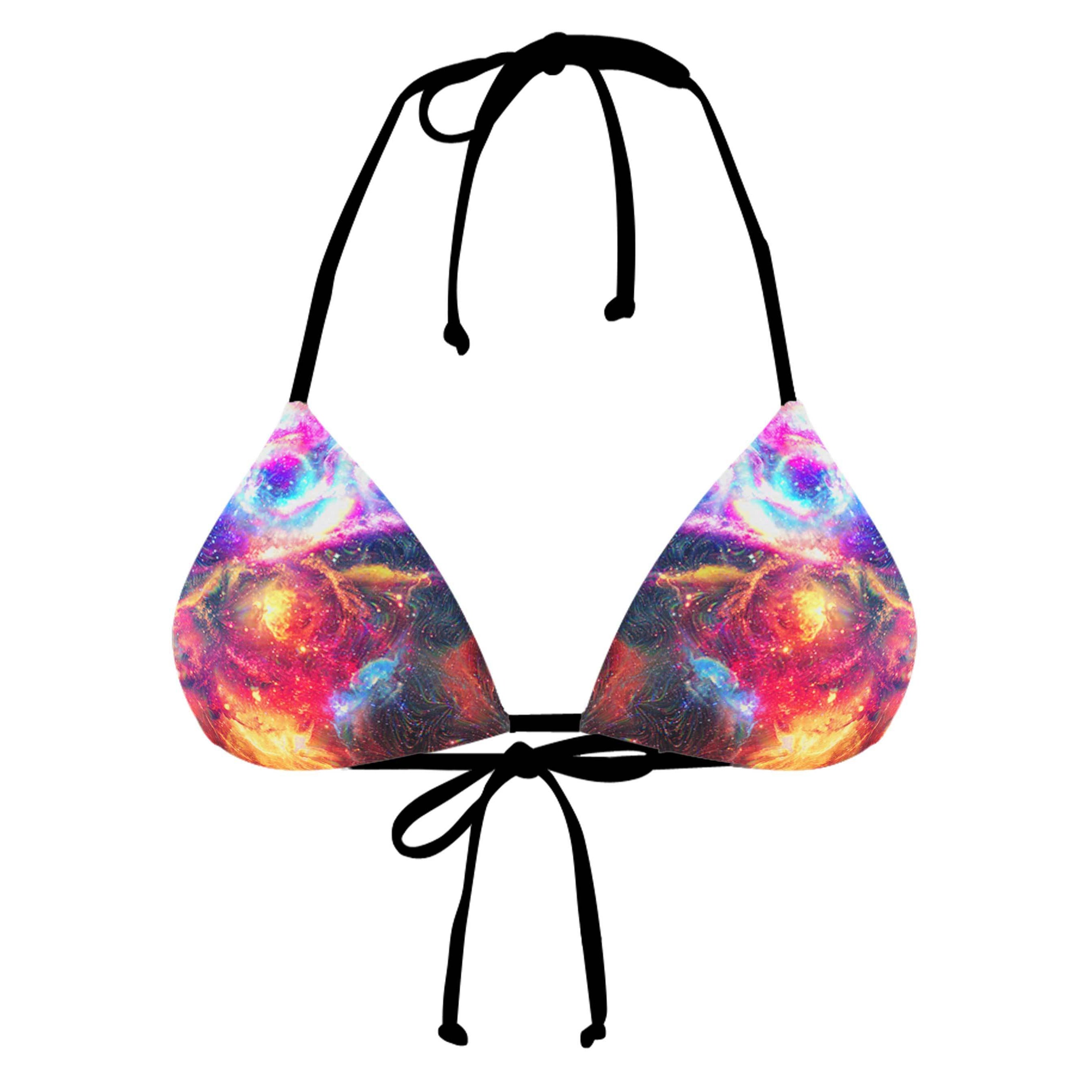 FANTASY BLACK STRING BIKINI TOP - Set 4 Lyfe Apparel