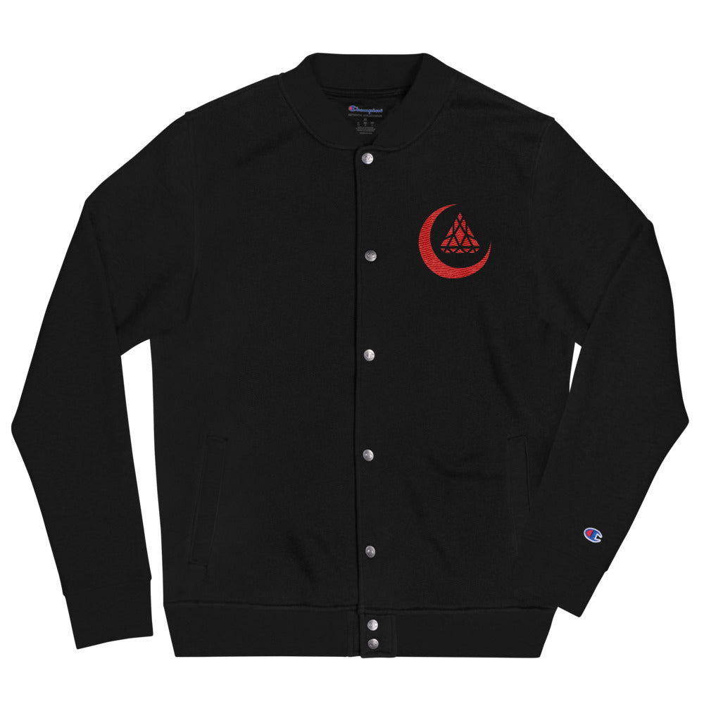 black champion varsity jacket