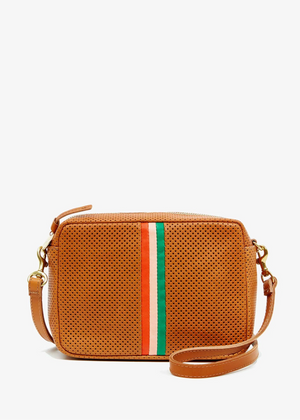 CLARE V. PERFORATED STRIPES MIDI SAC - Interwoven