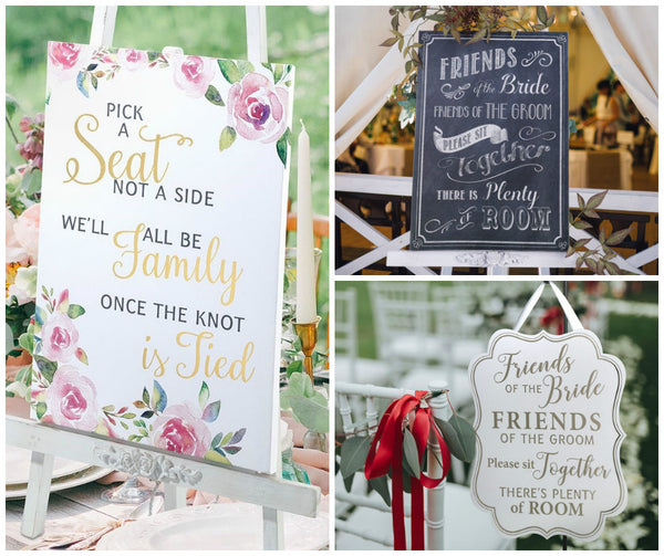 Choose A Seat Not A Side // Wedding Sign // Ceremony Sign // Open