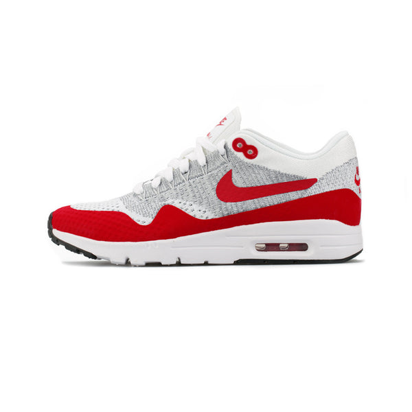 Nike - W Air Max 1 Ultra Flyknit (White/University-Red/Pure-Platinum ...