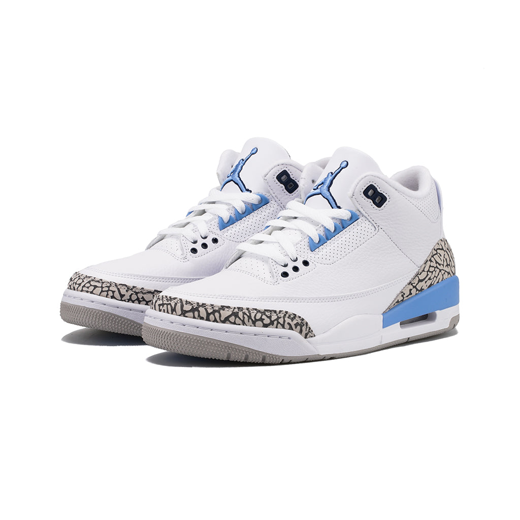 Air Jordan 3 Retro (White/Valor-Blue Tech Grey)