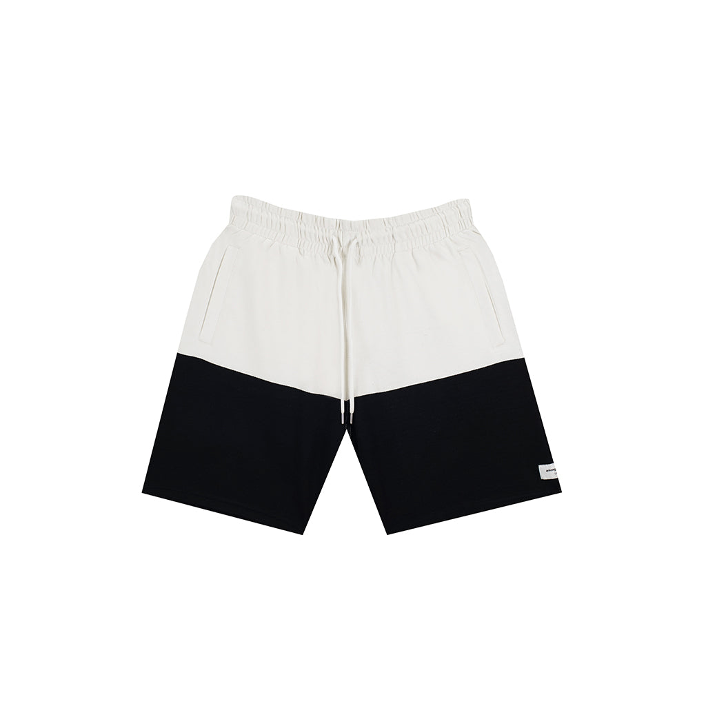 amongst few - Colour Block Shorts (White/Black)