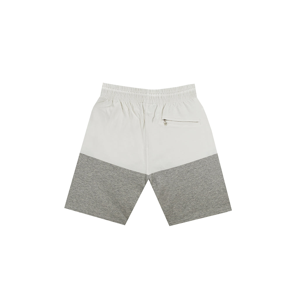 Amongst Few - Colour Block Shorts (White/Grey)