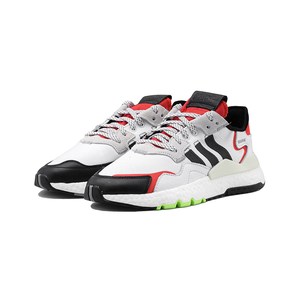 Adidas Originals Nite Jogger Cloud White Core Black Hi Res Red