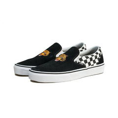 vans tiger check slip on