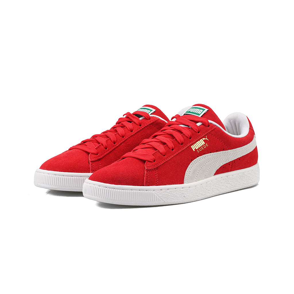 puma suede red and white