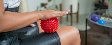 beenax spiky massage ball red 10cm rolling thigh relaxation tight muscles