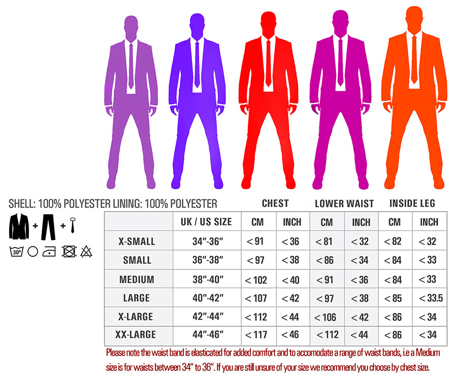 Stag Suits Size Guide