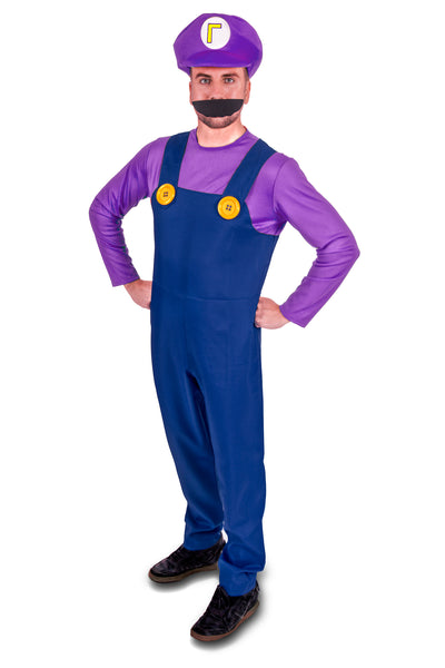 Super Plumber Purple Bad Brothers Adult Fancy Dress Costume – Stag Suits
