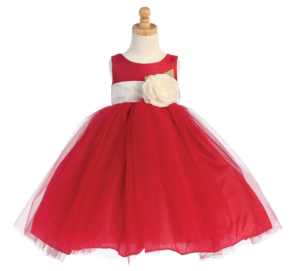 Ballerina Flower Girl Dress Red Infant Toddler Bl228 Mollys