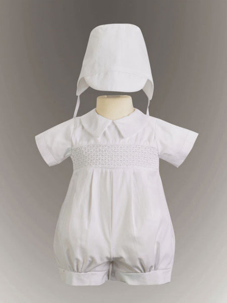 Jeremy Boys Smocked Cotton Christening Romper – Mollys Hanger