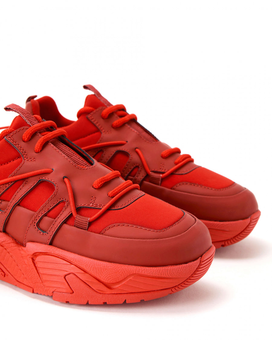 chunky trainers red