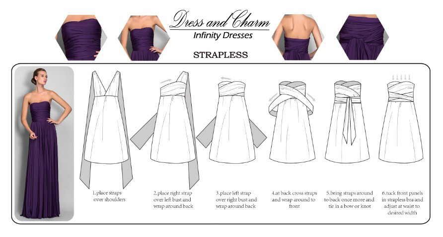 how to tie infinity dress strapless