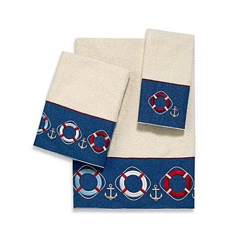 nautical bath towel set sea life