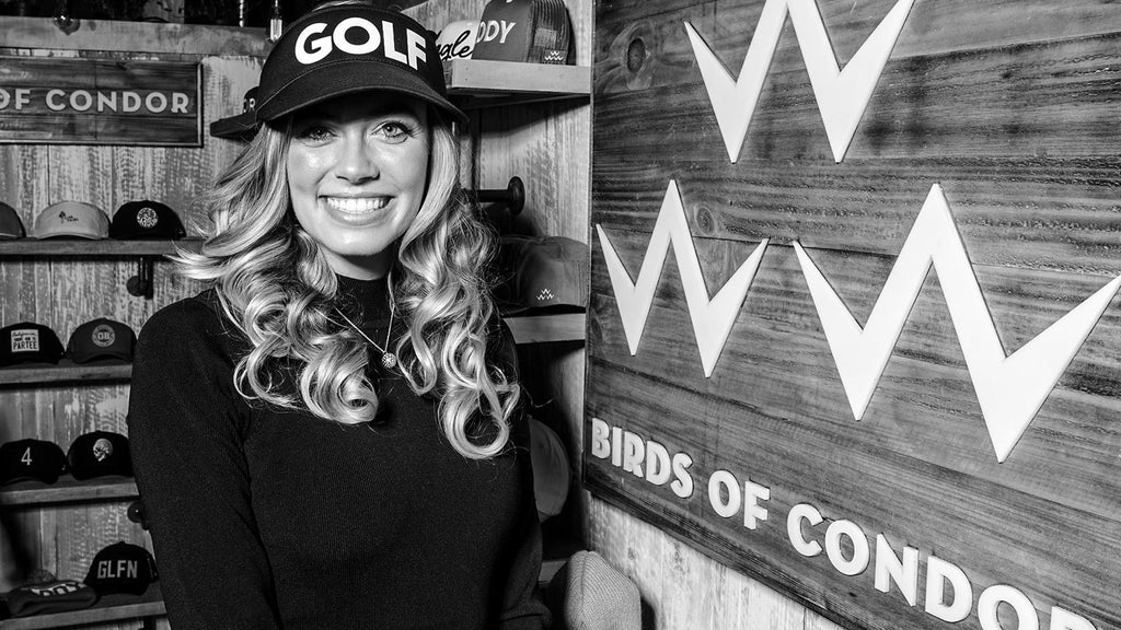 Golf channel's Alex o'laughlin checks in with birds of condor at the 2020 pga golf merchandise show